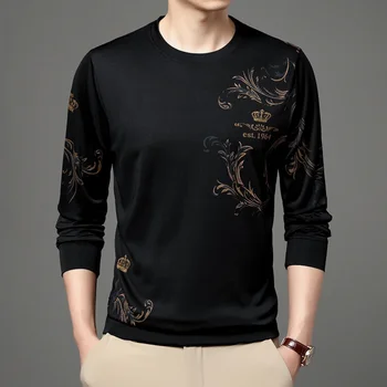 Новый Модный мужской повседневный пуловер с длинным рукавом, вязаный мягкий деловой пуловер с V-образным вырезом, мужские топы