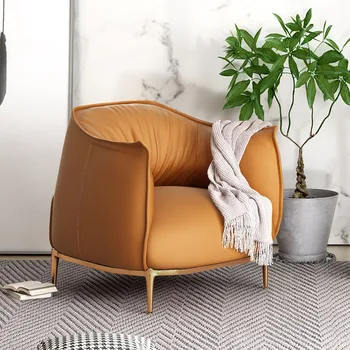 Роскошный Кожаный диван для гостиной, Современный минималистичный Мягкий диван в скандинавском стиле, Удобная мебель для дома для отдыха на Канапе