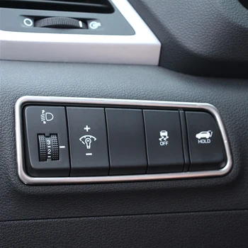 Стайлинг автомобиля, внутреннее центральное управление, декоративная накладка, накладка на многофункциональную кнопку фары для Hyundai Tucson 2016